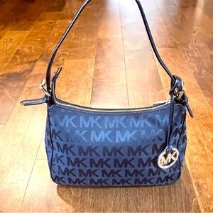 MICHAEL KORS Black MK Logo Canvas, New w/o tags